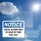 Signmission Local Alarm Only In Case Of Fire Call 911 OSHA Notice Sign, Vinyl Decal, 7in W x 5in L, 2PK OS-2PACK-NS-D-57-L-14025 - alternate 5